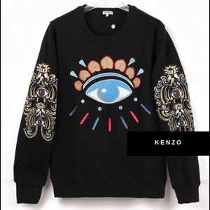 Kenzo Women Paris Big Eye Crest Sleeves Crewneck